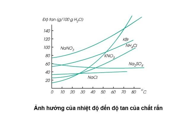 Nhiệt độ ảnh hưởng đến độ tan