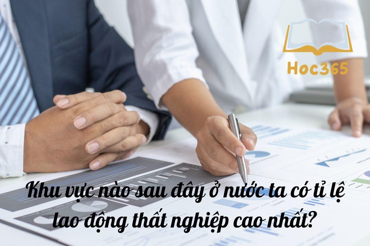 Khu vực nào sau đây ở nước ta có tỉ lệ lao động thất nghiệp cao nhất?