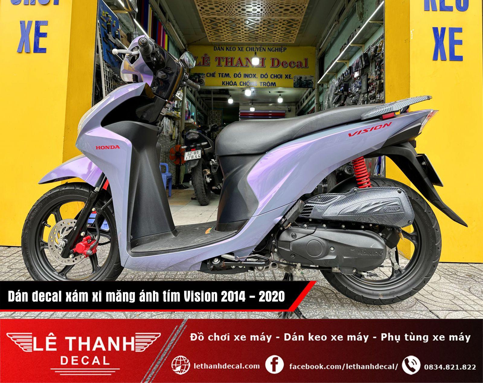 Dán decal đổi màu xám xi măng ánh tím Vision 2014 - 2020